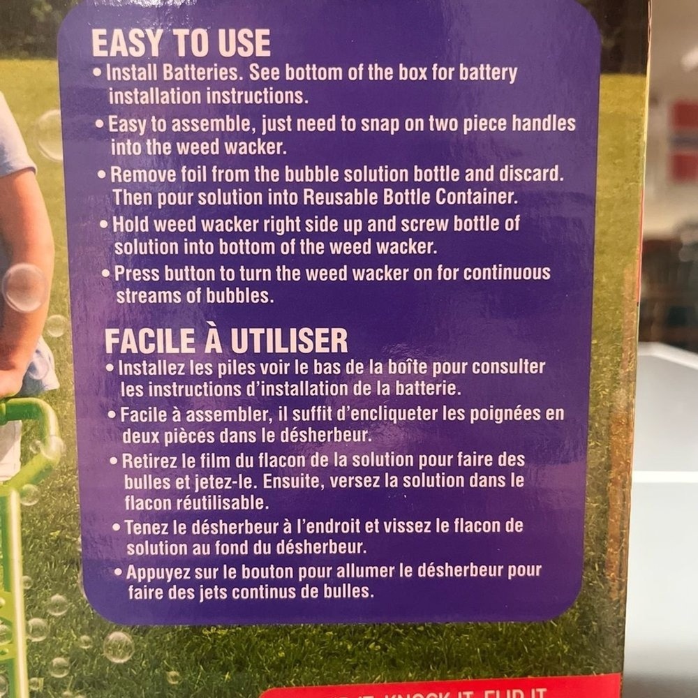 Little Kids Fubbles No-Spill Bubble Machine "Weed Wacker"‎ (3+) - Picture 6 of 8
